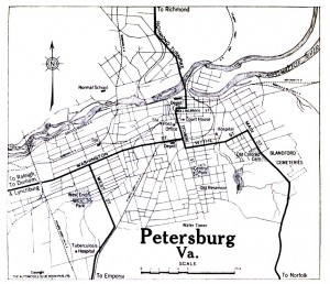 Map of Petersburg, VA 1919