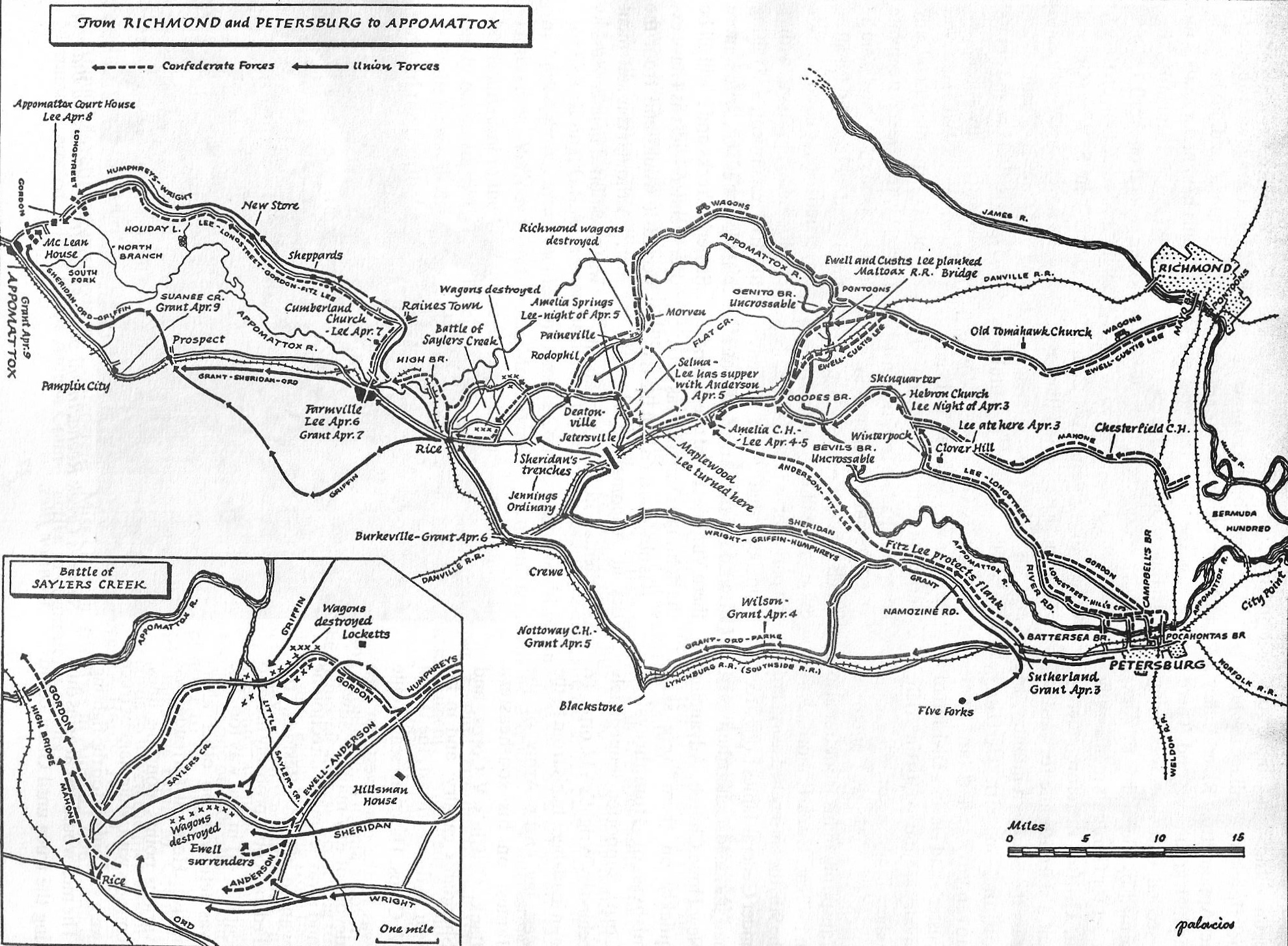 Map Petg to Appomattox